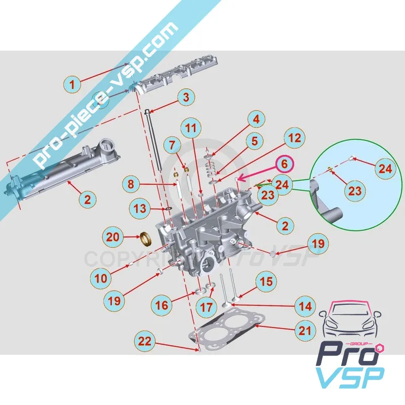 Zentrierhülsenkabelwellenlager für Motor Lombardini DCI 442