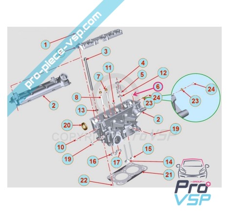 Rolamento de cabos de cabo de manga de centragem para motor Lombardini DCI