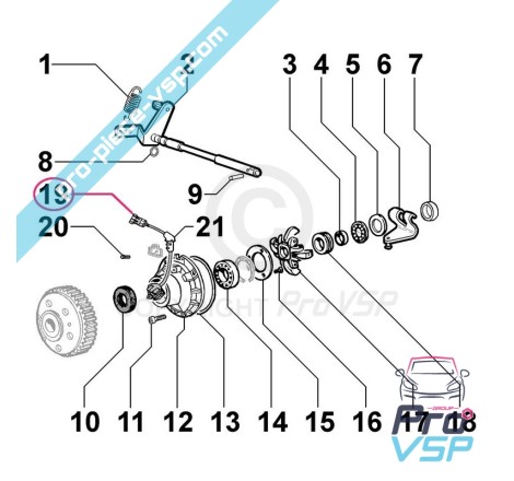 Capteur d'arbre à câmes pour moteur LGW523