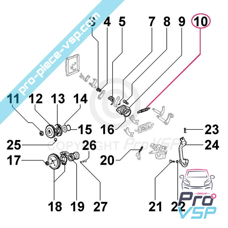 Mola de controle do motor Lombardini 6LD325