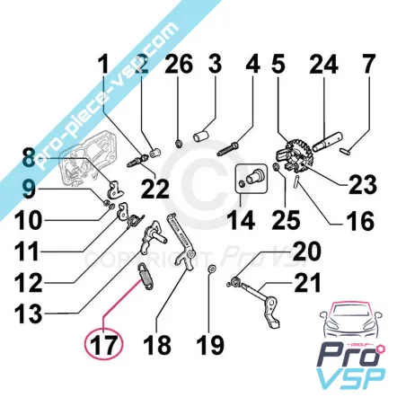 Engine control spring Lombardini 15ld