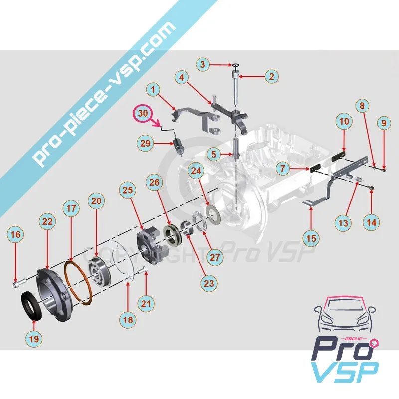 Porca de cassete de controle do motor Lombardini Focs Progress 502