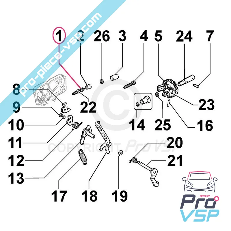 Parafuso de ajuste do motor Lombardini 15ld