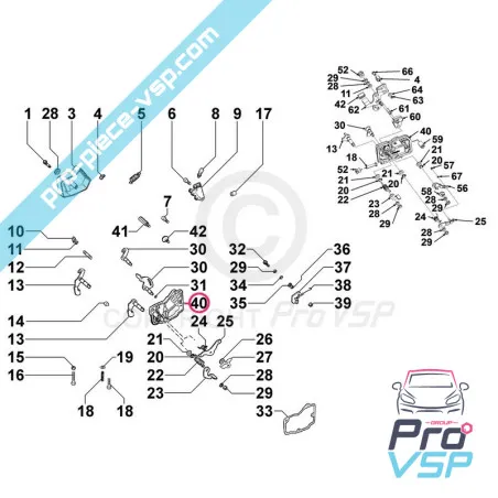 Capacul acceleratorului motorului Lombardini 15ld