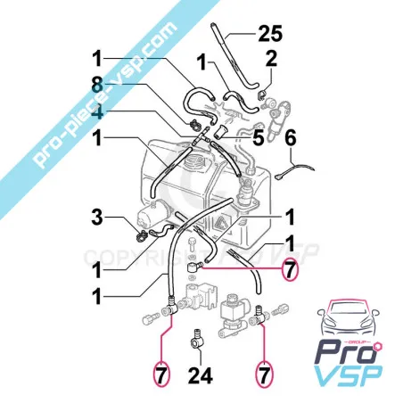 Banjo Ø 10 mm pentru motor Lombardini 15ld
