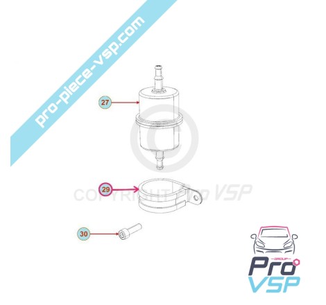 Colar de filtro de combustível do motor Lombardini Focs Progress 502 523
