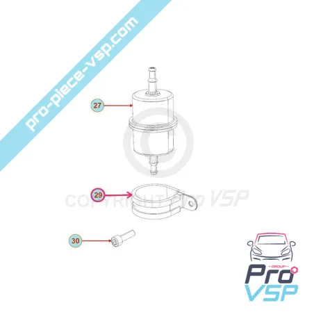 Motorbränslefilter halsband Lombardini Focs Progress 502 523