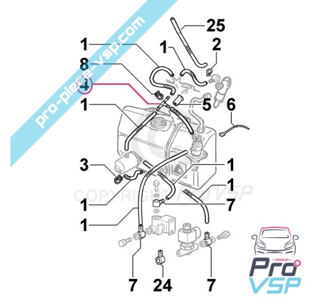 Fuel hose tee