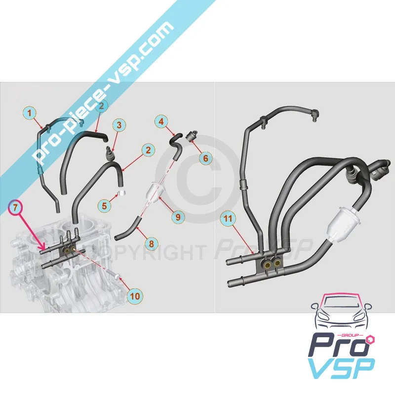 Origin Gasoil Hose Fitting For Engine DCI