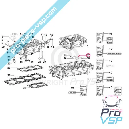 Junta de placa de captura de motor original Lombardini