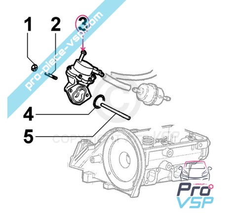 Pompe à essence mécanique pour moteur LGW523