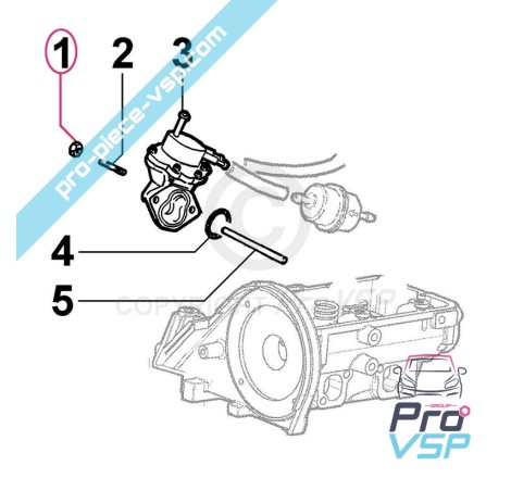 Fuel pump mounting nut