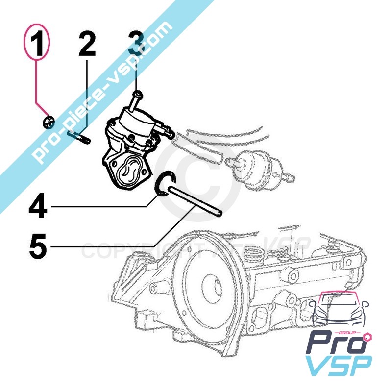 Fuel pump mounting nut