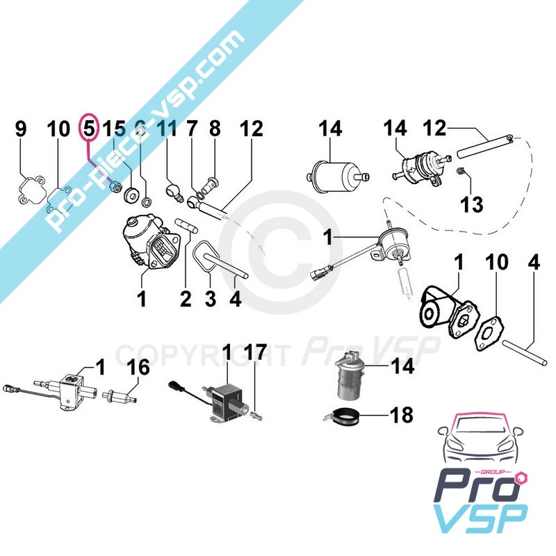 Fuel pump mounting nut