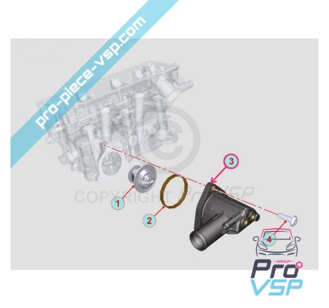 Thermostatabdeckung des Motors Lombardini DCI