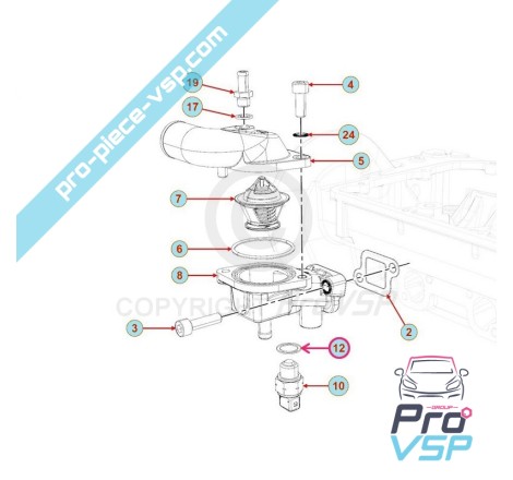 Kupfertemperatur-Sondenabdeckungsdichtung für Motor Lombardini Focs Progress 502 523