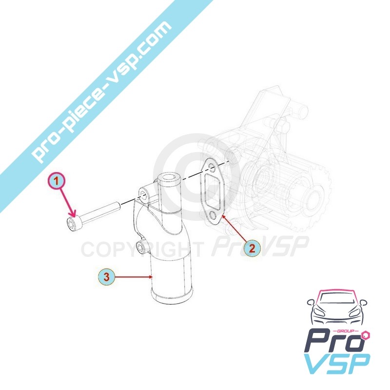 Water pump flange screw