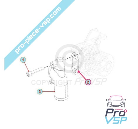 Water pump flange joint