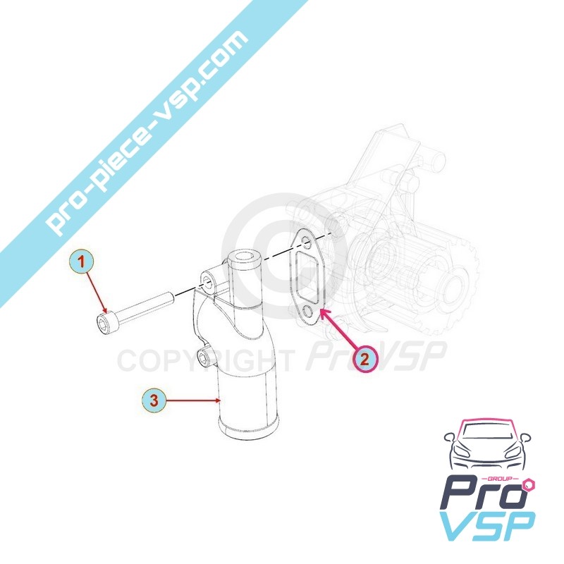 Water pump flange joint