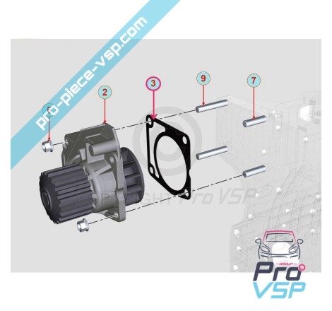 Water pump gasket