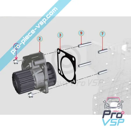 Motorwasserpumpenklammer Lombardini Focs Progress 502 523