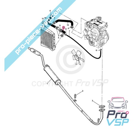 Lower radiator durite