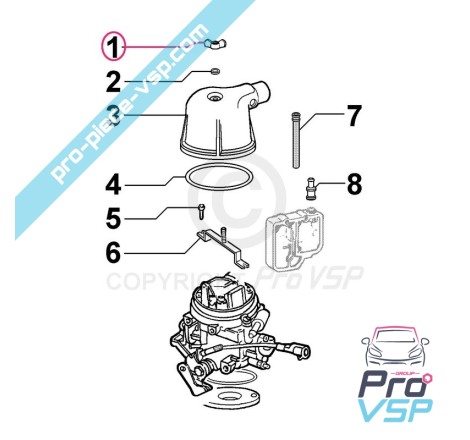 Carburetor air socket