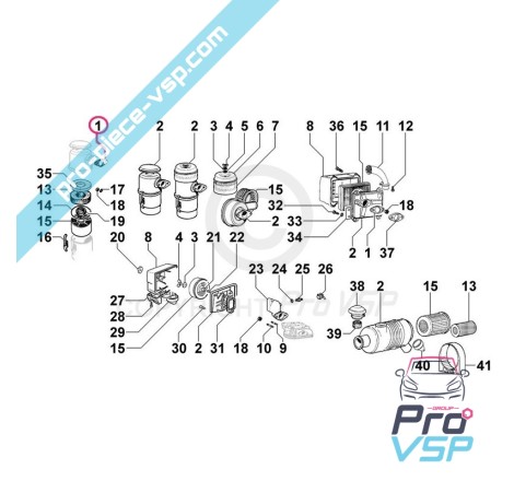 Admission collector gasket