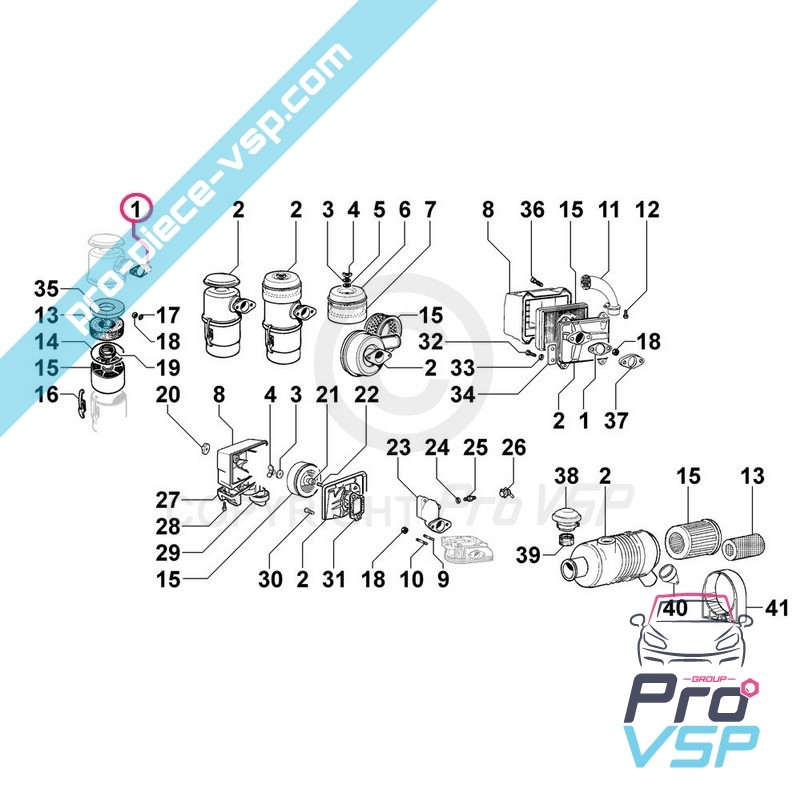 Admission collector gasket