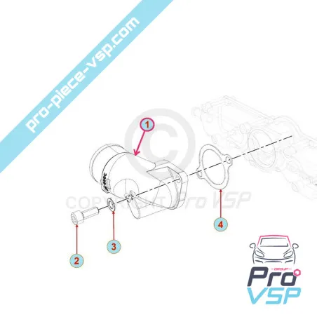 Gomito del collettore di aspirazione del motore Lombardini Focs Progress 502