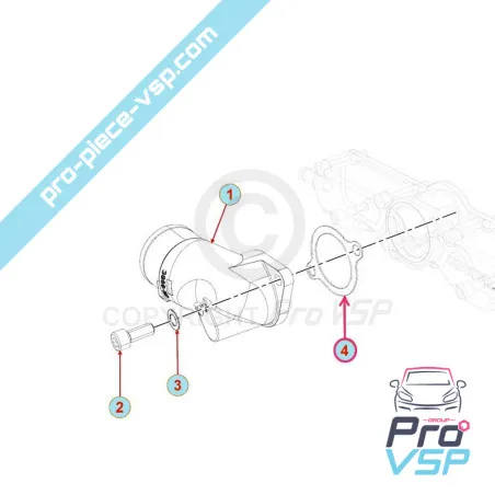 Junta de cotovelo de ingestão de motor Lombardini Focs Progress 502