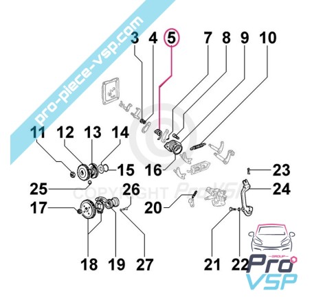 Accelerator lever spring