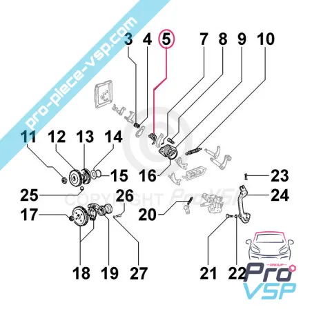 Motordrosselhebelfeder Lombardini 6LD325