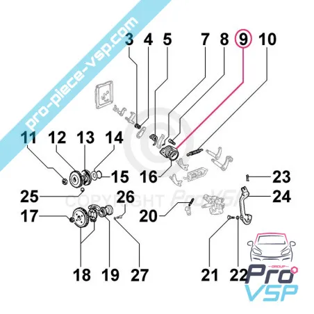 Motor acceleration hävarmhäftare Lombardini 6LD325