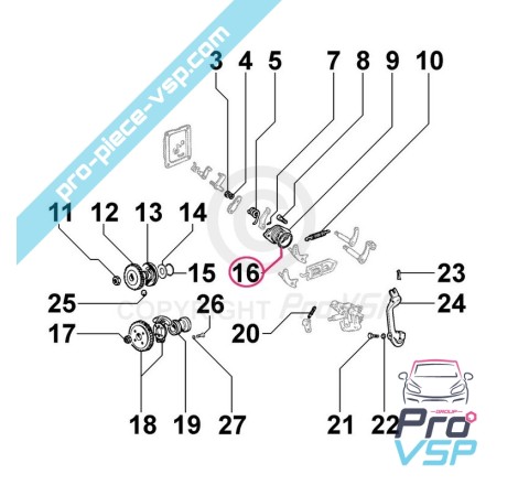 Acceleration lever support ring