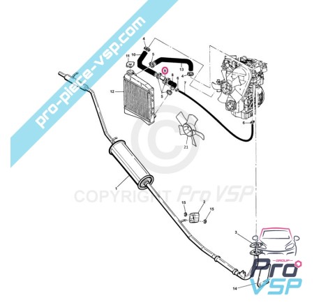 Origem da mangueira de metal para Microcar Grecav Casalini