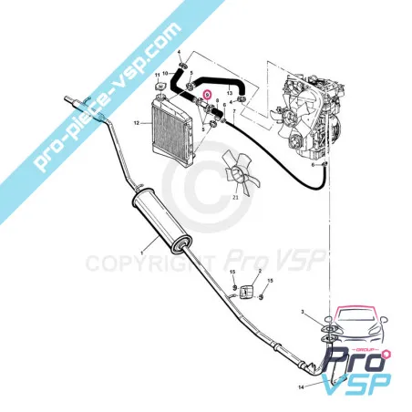 Origem da mangueira de metal para Microcar Grecav Casalini