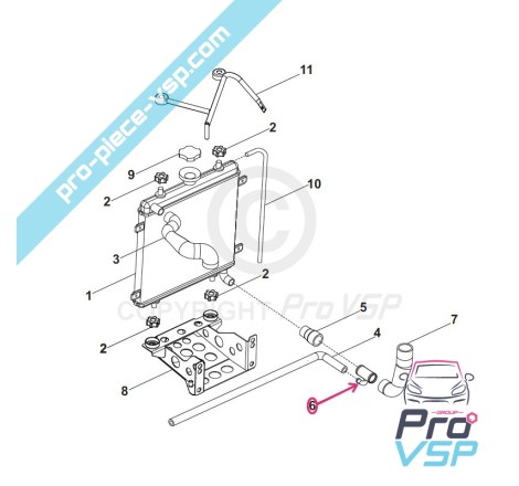 Origem da mangueira de metal para Microcar Grecav Casalini