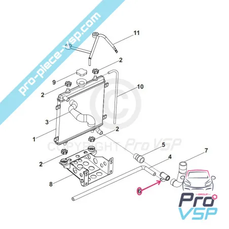 METAL HOSE ORIGIN FOR Microcar Grecav Casalini
