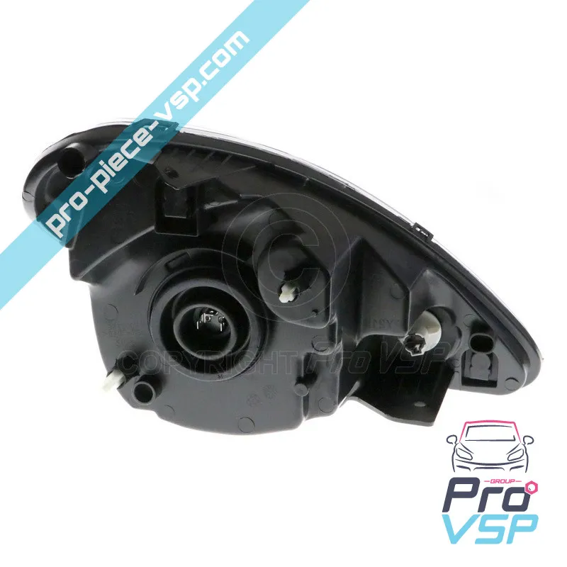 Left headlight (chrome bottom) for Aixam