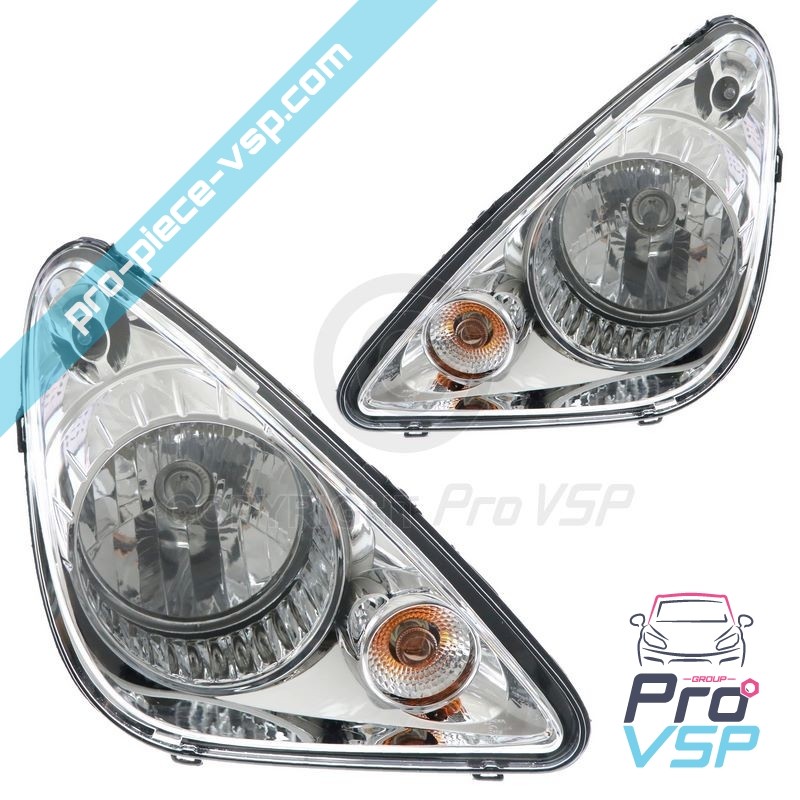 Fundo de cromo de farol para Aixam Minauto