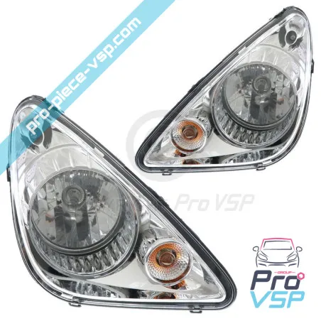 Phare fond chromé pour Aixam Minauto