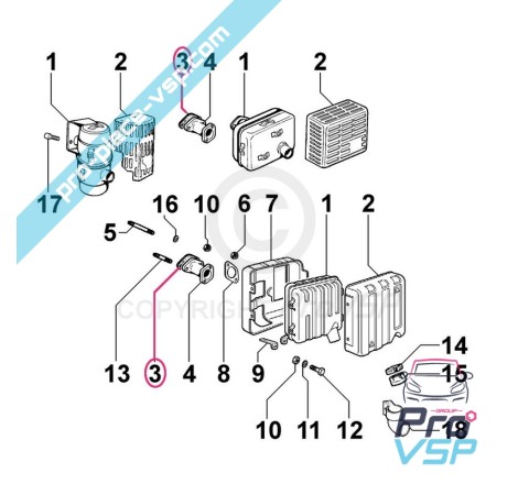 Avgaspackning