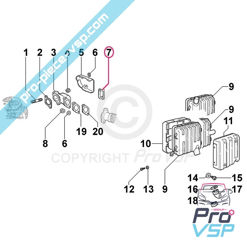 Avgaspackning