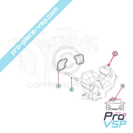 Engine exhaust manifold Lombardini Focs Progress