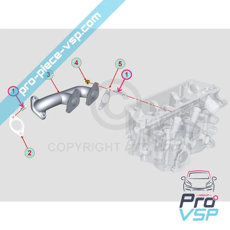 Exhaust manifold stud Lombardini DCI
