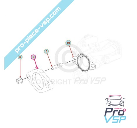Flange de escape do motor Lombardini Focs Progress 502 523