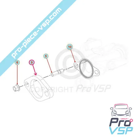 Brida de escape del motor Lombardini Focs Progress 502 523