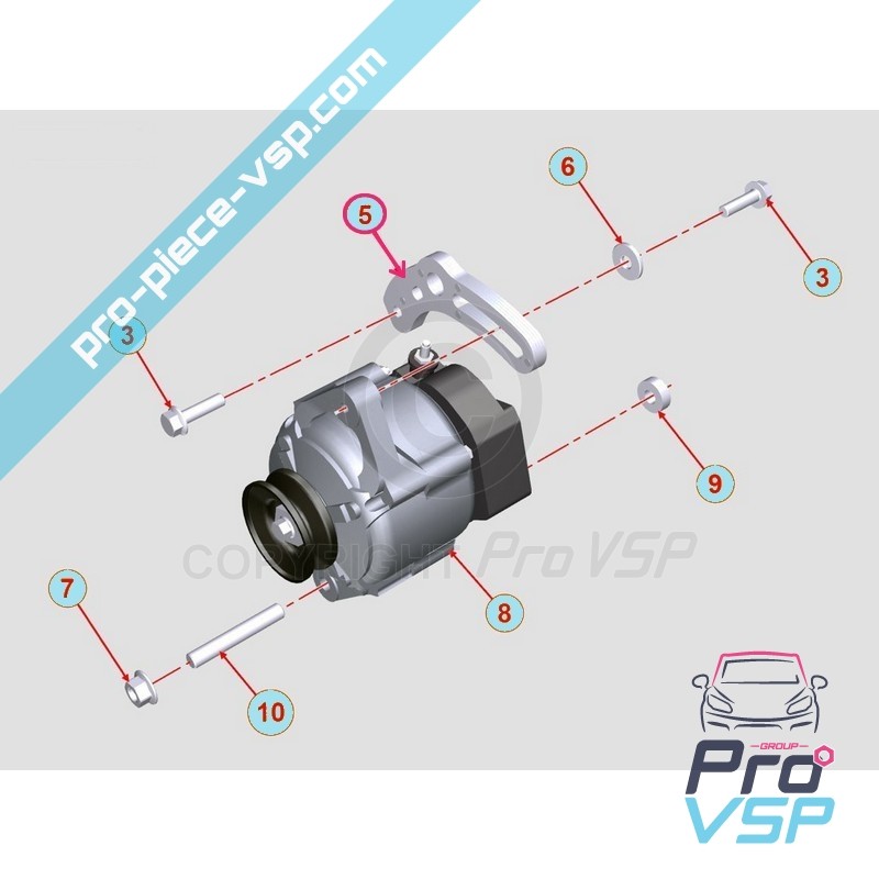 Soporte alternador