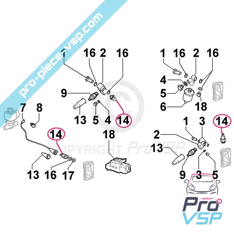 Oil pressure probe seal
